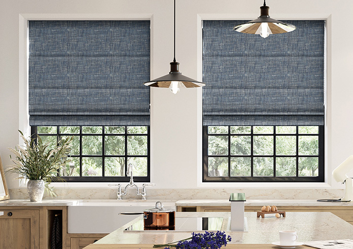 Kildare, Denim - Motorised Roman Blind - Image 3